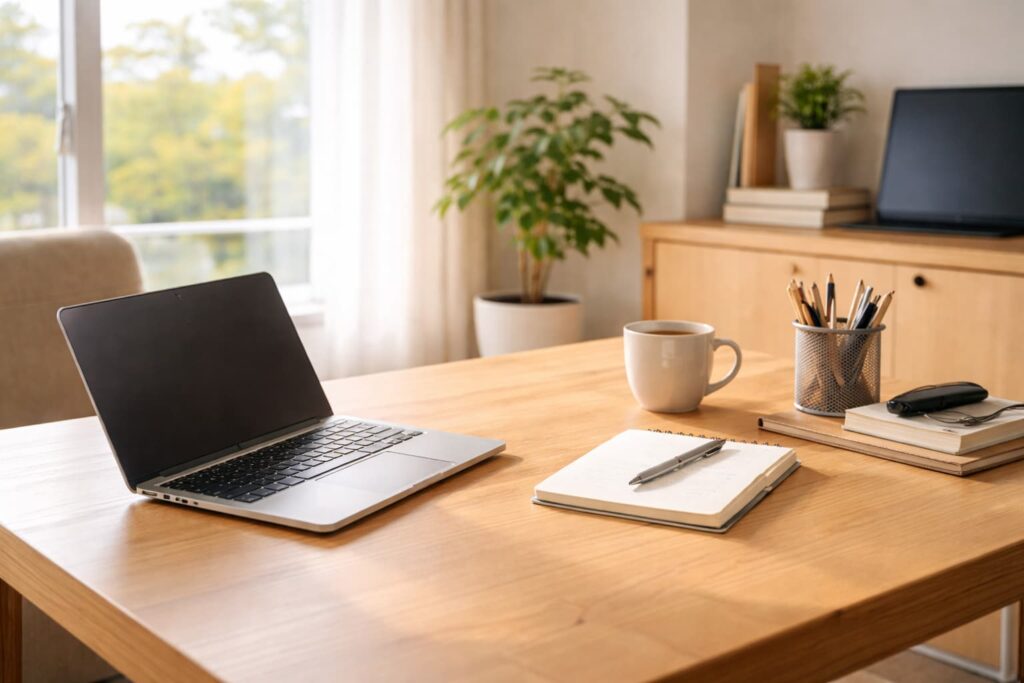 生成AI活用の現在地を整理するために整えられたデスク環境